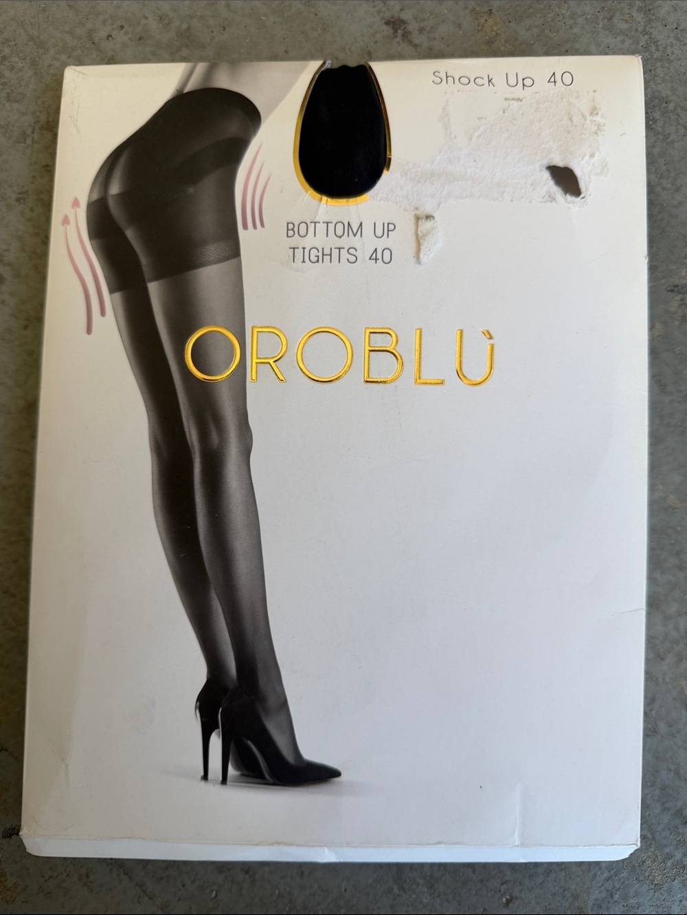 OROBLU Shock Up 40 Black Bottom-Up Shaping Tights
